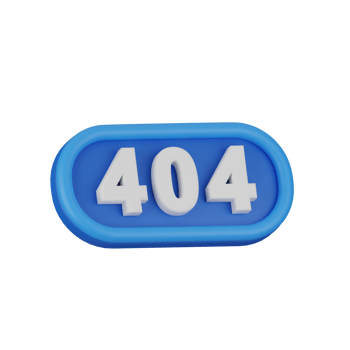 3D Illustration of 404 Error Message png