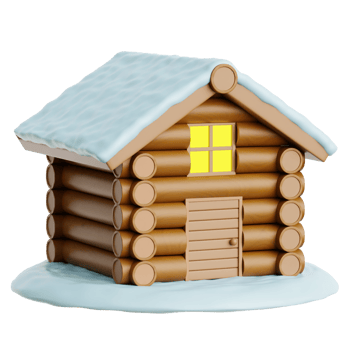Winter House 3d Illustration png