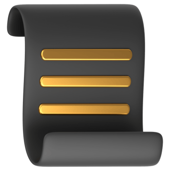 3d icon of a note or receipt png