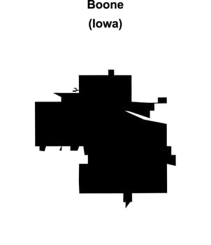 Boone, Iowa blank outline map vector