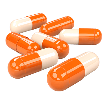 Realistic vitamin B capsules, cylindrical with a smooth beige color and slightly translucent texture png