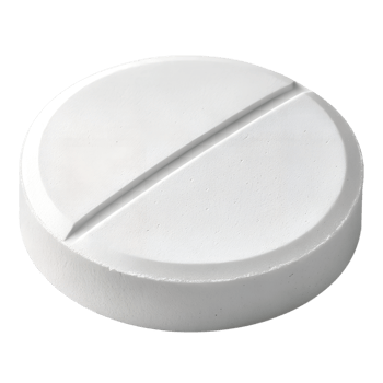 rendering of a round, white pill or capsule. The pill appears to be made of a smooth, glossy material and has a smooth surface png