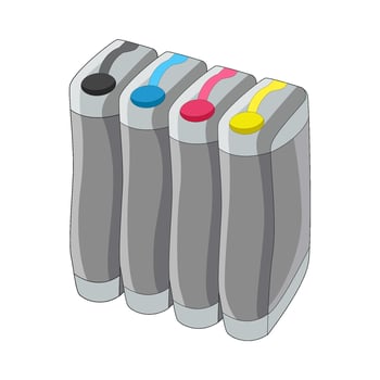 illustration of ink cartridges vector