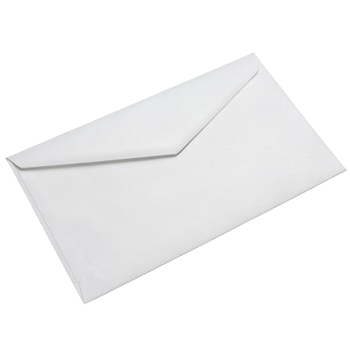 Plain white envelope with no writing minimalist design professional setting clean viewpoint png