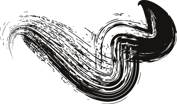 A black and white drawing of a wave vector