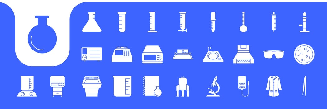laboratory science tools icon designs vector
