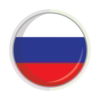 Russian national flag shield round Badge vector