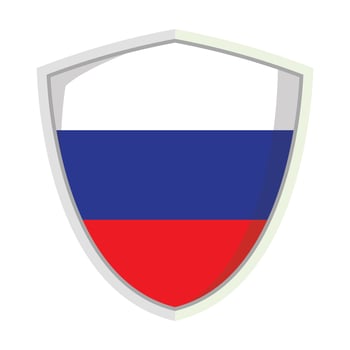 Russian national flag shield Badge element vector