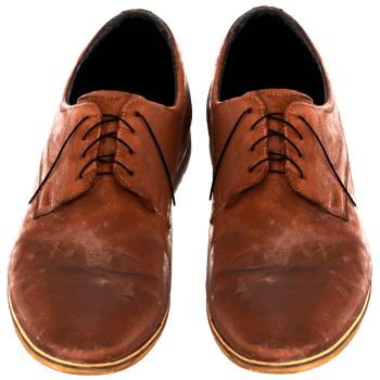 3d render leather shoe with transparent background png