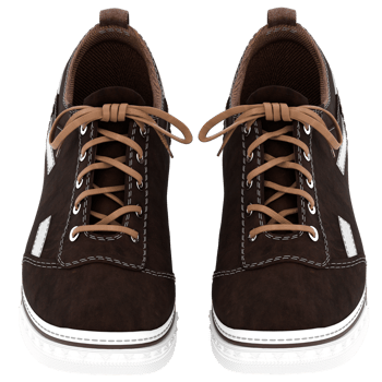 3d render brown sneakers with transparent background png