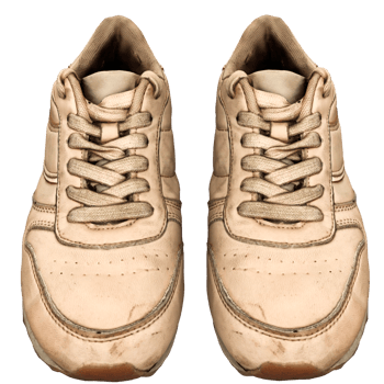 3d render beige running shoes with transparent background png