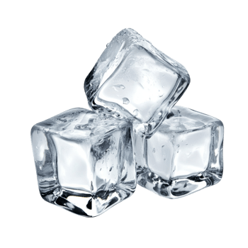 Three Wet Ice Cubes Isolated On Black Background png