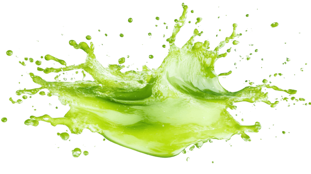 A vibrant green liquid splash explodes dramatically png