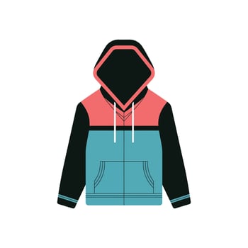 a hoodie cartoon illustration on white background vector
