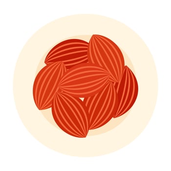 Nowruz Traditional Food and Festive Items. Flat Illustration vector