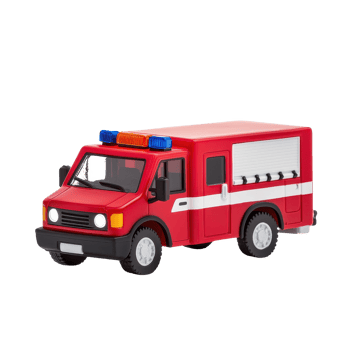 A vibrant toy fire truck designed for imaginative play and adventures. png