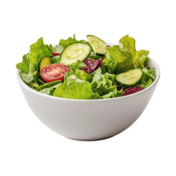 Fresh salad with vibrant vegetables in a white bowl, perfect for healthy meals. png