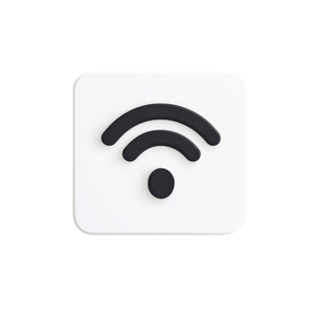 Wi-Fi symbol representing wireless internet connectivity and modern communication. png