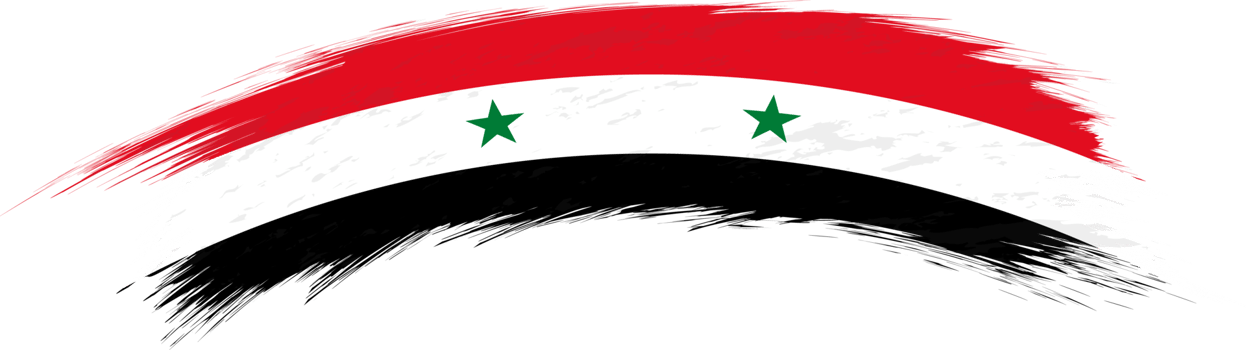 Flag of Syria in rounded brush stroke. png
