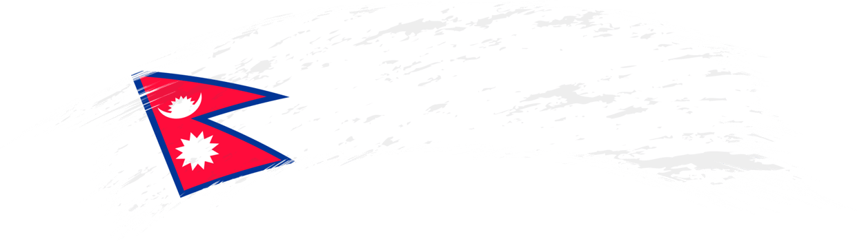 Flag of Nepal in rounded brush stroke. png