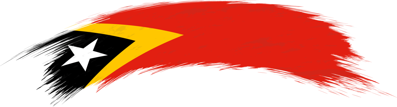 Flag of East Timor in rounded brush stroke. png