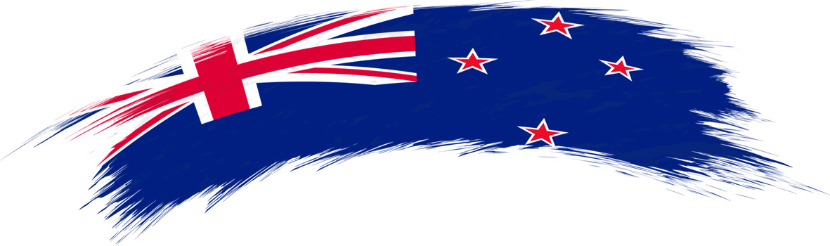 Flag of New Zealand in rounded brush stroke. png