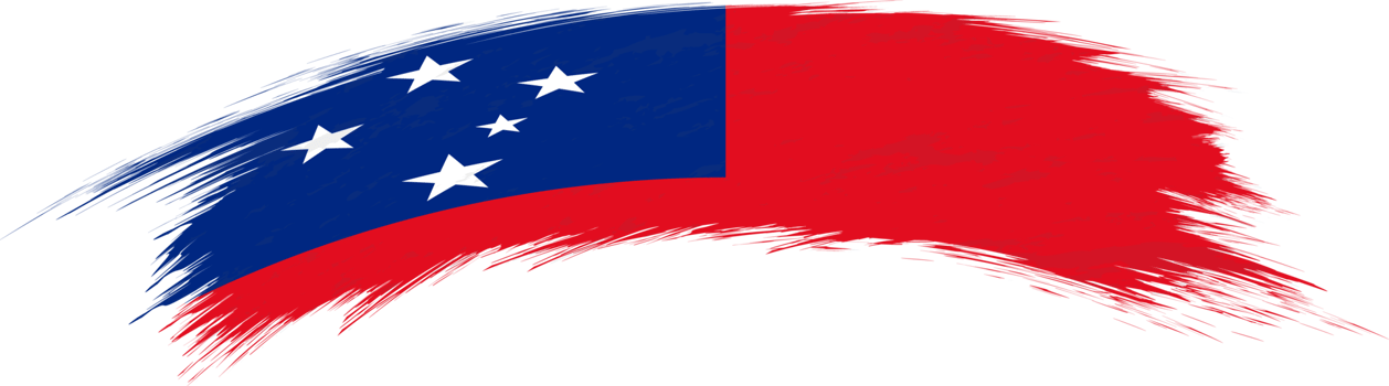 Flag of Samoa in rounded brush stroke. png