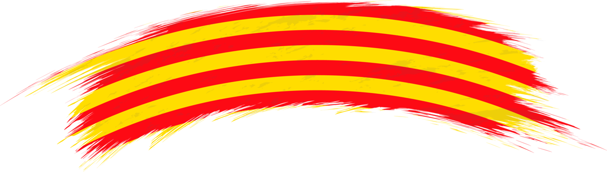 Flag of Catalonia in rounded brush stroke. png