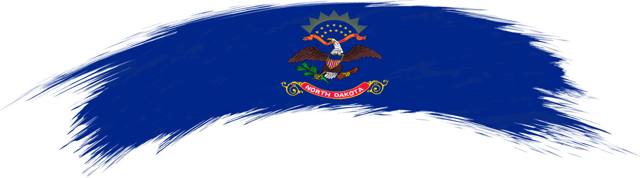 Flag of North Dakota in rounded brush stroke. png