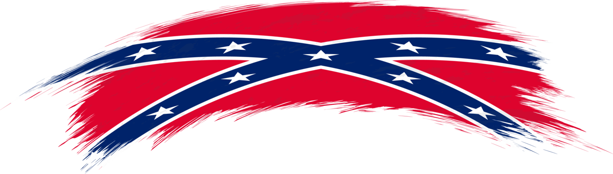 Flag of Confederate in rounded brush stroke. png