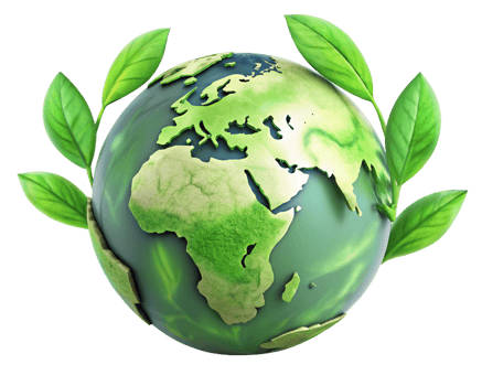 Eco globe symbolizing a greener tomorrow png