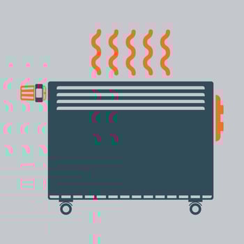 bleue radiator icon on white background vector