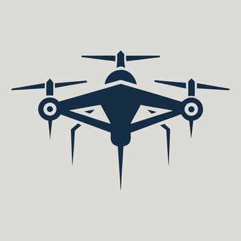 Drone silhouette with big strong blade vector