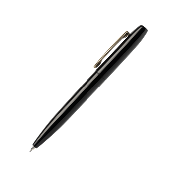 A sleek black pen, isolated on a white background, ideal for branding and creative projects. png