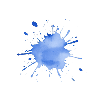 Abstract blue watercolor splash on a transparent background, perfect for creative designs and artistic projects. png