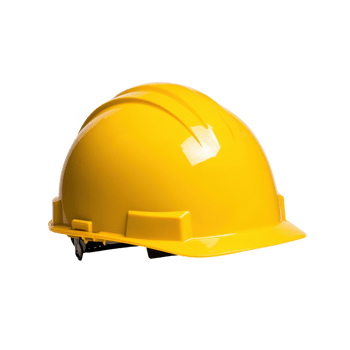 Yellow construction helmet on a white isolated background. png