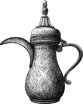 Dallah.Oriental traditional teapot. png