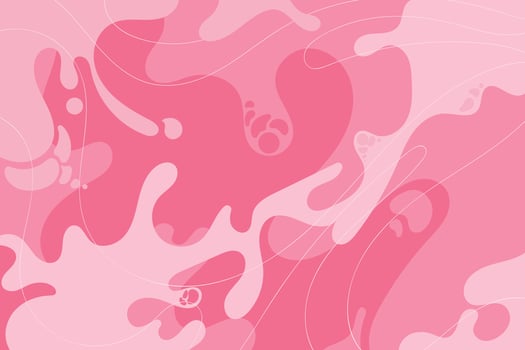 Abstract liquid pink background with smooth fluid shapes, soft gradients, and elegant curved lines. vector