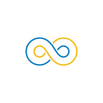 Infinity logo icon illustration design vector