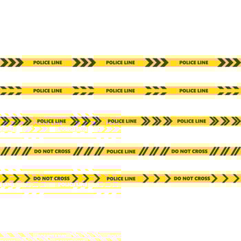 police line illustration design element vector