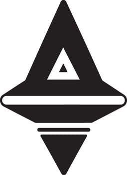 Dreidel spinning top for Hanukkah icon black illustration vector