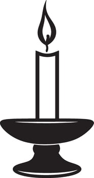 Candleholder icon black illustration vector