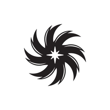 Illustration Ninja Shuriken logo template vector