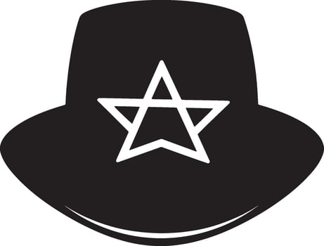 Simple kippah yarmulke icon in black style. vector