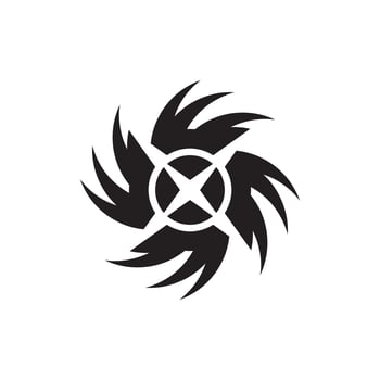 Ninjas Shuriken art template vector