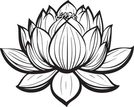 lotus flower coloring page vector