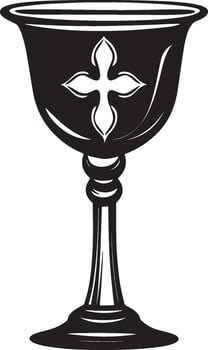 Holy Grail simple silhouette black illustration vector
