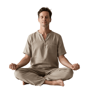 Meditation practice and mindfulness indoor studio lifestyle image calm environment front view self-discovery concept png