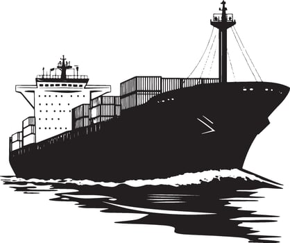 Shipping simple silhouette black illustration vector