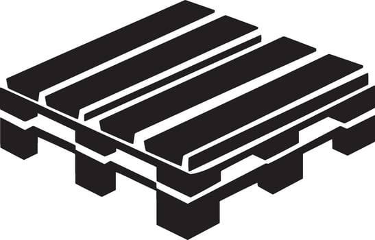 Pallet icon black illustration vector